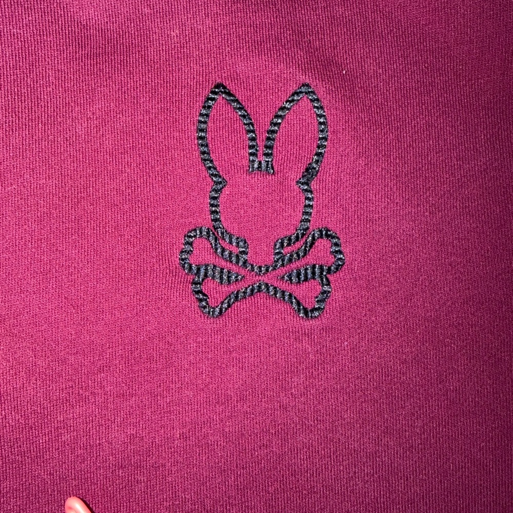 Psycho Bunny Burgundy Hoodie - Picture 2 of 4